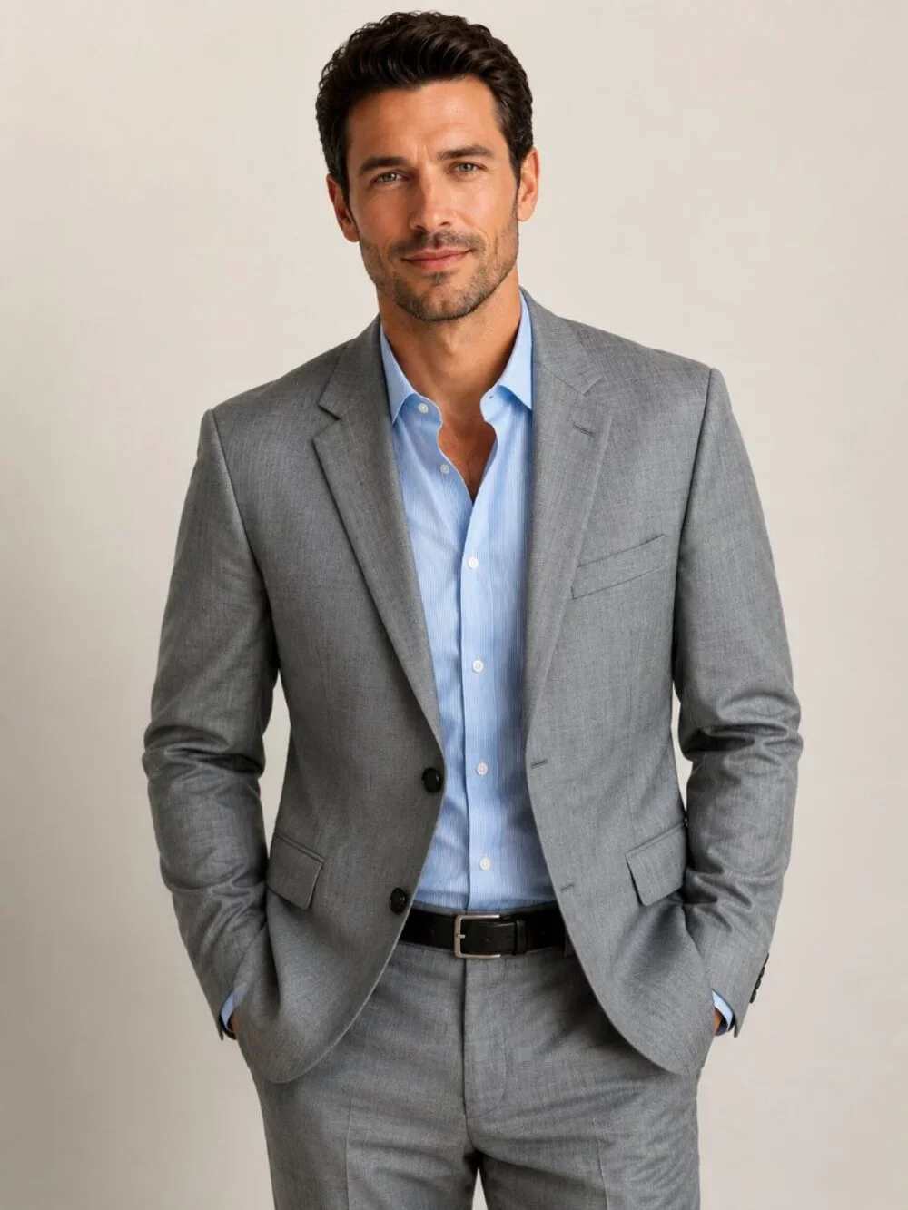Banana Republic Light Gray Wool Sport Coat Blazer 44R Tailored Fit